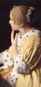 Details of Mistress and maid Johannes Vermeer